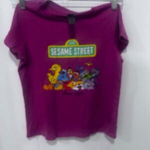 Instant Message Sesame Street Youth Graphic T-Shirt Pink Kids Size Medium youth